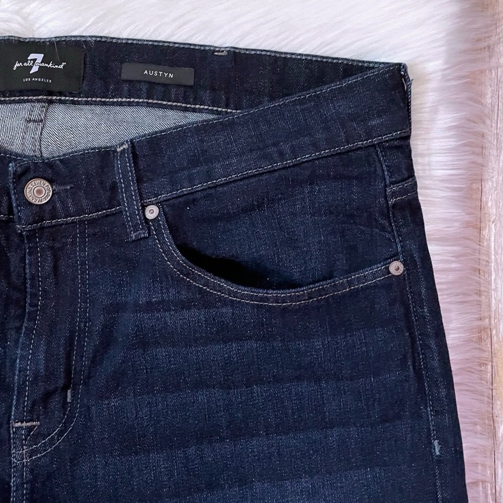 7 For All Mankind Men’s Austyn Dark Blue Jeans - Picture 5 of 10